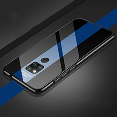 Funda Lujo Marco de Aluminio Carcasa T02 para Huawei Mate 20 X 5G Azul