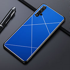 Funda Lujo Marco de Aluminio Carcasa T02 para Huawei Nova 5T Azul