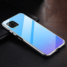 Funda Lujo Marco de Aluminio Carcasa T02 para Huawei Nova 6 SE Azul Cielo