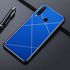 Funda Lujo Marco de Aluminio Carcasa T02 para Huawei P30 Lite Azul