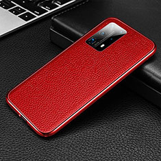 Funda Lujo Marco de Aluminio Carcasa T02 para Huawei P40 Pro+ Plus Rojo