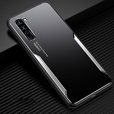 Funda Lujo Marco de Aluminio Carcasa T02 para Oppo Find X2 Lite Plata