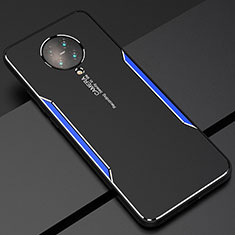 Funda Lujo Marco de Aluminio Carcasa T02 para Xiaomi Poco F2 Pro Azul
