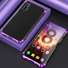 Funda Lujo Marco de Aluminio Carcasa T03 para Huawei Honor 20 Morado