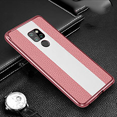 Funda Lujo Marco de Aluminio Carcasa T03 para Huawei Mate 20 X 5G Oro Rosa