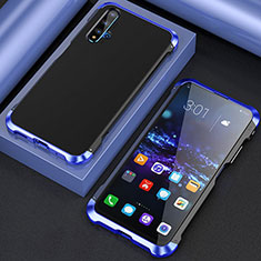 Funda Lujo Marco de Aluminio Carcasa T03 para Huawei Nova 5T Azul