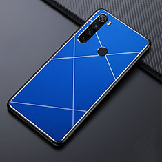 Funda Lujo Marco de Aluminio Carcasa T03 para Xiaomi Redmi Note 8 Azul