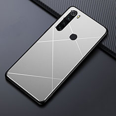 Funda Lujo Marco de Aluminio Carcasa T03 para Xiaomi Redmi Note 8T Plata