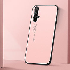 Funda Lujo Marco de Aluminio Carcasa T04 para Huawei Honor 20 Rosa