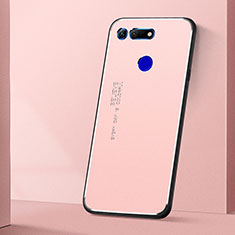 Funda Lujo Marco de Aluminio Carcasa T04 para Huawei Honor V20 Rosa