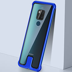 Funda Lujo Marco de Aluminio Carcasa T04 para Huawei Mate 20 X 5G Azul