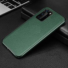 Funda Lujo Marco de Aluminio Carcasa T04 para Huawei P40 Pro Verde