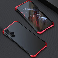 Funda Lujo Marco de Aluminio Carcasa T05 para Huawei Honor 20 Rojo