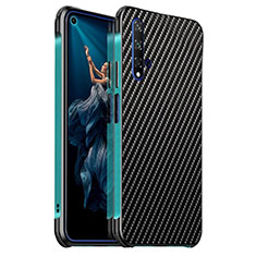 Funda Lujo Marco de Aluminio Carcasa T06 para Huawei Honor 20S Cian