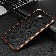 Funda Lujo Marco de Aluminio Carcasa T08 para Huawei Mate 20 X 5G Oro