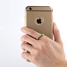 Funda Lujo Marco de Aluminio con Anillo de dedo Soporte para Apple iPhone 6 Oro