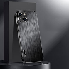 Funda Lujo Marco de Aluminio y Silicona Carcasa Bumper AT1 para Apple iPhone 13 Negro