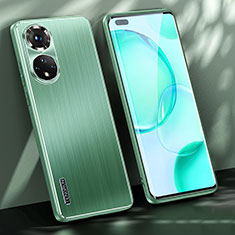 Funda Lujo Marco de Aluminio y Silicona Carcasa Bumper JL1 para Huawei Honor 50 Pro 5G Verde