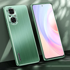 Funda Lujo Marco de Aluminio y Silicona Carcasa Bumper JL1 para Huawei Honor 50 SE 5G Verde