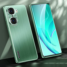 Funda Lujo Marco de Aluminio y Silicona Carcasa Bumper JL1 para Huawei Honor 60 Pro 5G Verde