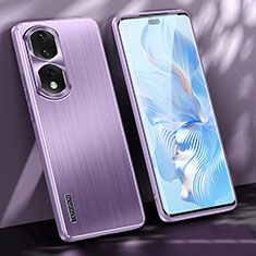 Funda Lujo Marco de Aluminio y Silicona Carcasa Bumper JL1 para Huawei Honor 80 Pro 5G Morado