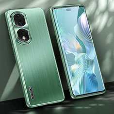 Funda Lujo Marco de Aluminio y Silicona Carcasa Bumper JL1 para Huawei Honor 80 Pro Flat 5G Verde