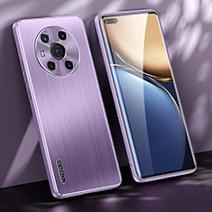 Funda Lujo Marco de Aluminio y Silicona Carcasa Bumper JL1 para Huawei Honor Magic3 5G Morado