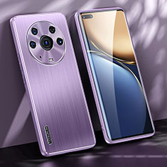 Funda Lujo Marco de Aluminio y Silicona Carcasa Bumper JL1 para Huawei Honor Magic3 Pro 5G Morado