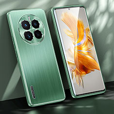 Funda Lujo Marco de Aluminio y Silicona Carcasa Bumper JL1 para Huawei Mate 50 Verde