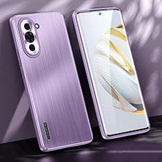 Funda Lujo Marco de Aluminio y Silicona Carcasa Bumper JL1 para Huawei Nova 10 Morado