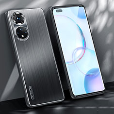 Funda Lujo Marco de Aluminio y Silicona Carcasa Bumper JL1 para Huawei Nova 9 Pro Negro