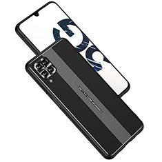 Funda Lujo Marco de Aluminio y Silicona Carcasa Bumper JL1 para Samsung Galaxy A12 Negro