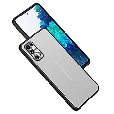 Funda Lujo Marco de Aluminio y Silicona Carcasa Bumper JL1 para Samsung Galaxy S20 Plus 5G Plata