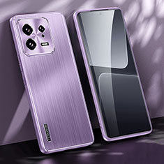 Funda Lujo Marco de Aluminio y Silicona Carcasa Bumper JL1 para Xiaomi Mi 13 5G Morado