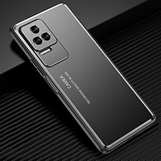 Funda Lujo Marco de Aluminio y Silicona Carcasa Bumper JL1 para Xiaomi Redmi K50 5G Negro