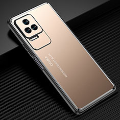 Funda Lujo Marco de Aluminio y Silicona Carcasa Bumper JL1 para Xiaomi Redmi K50 Pro 5G Oro