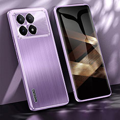 Funda Lujo Marco de Aluminio y Silicona Carcasa Bumper JL1 para Xiaomi Redmi K70 5G Morado