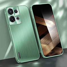 Funda Lujo Marco de Aluminio y Silicona Carcasa Bumper JL1 para Xiaomi Redmi Note 13 Pro 5G Verde