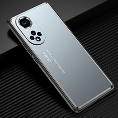 Funda Lujo Marco de Aluminio y Silicona Carcasa Bumper JL2 para Huawei Honor 50 5G Azul