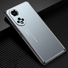 Funda Lujo Marco de Aluminio y Silicona Carcasa Bumper JL2 para Huawei Honor 50 Pro 5G Azul