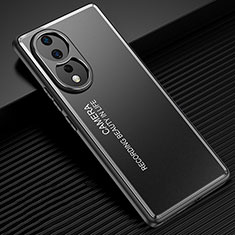 Funda Lujo Marco de Aluminio y Silicona Carcasa Bumper JL2 para Huawei Honor 80 5G Negro