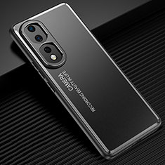 Funda Lujo Marco de Aluminio y Silicona Carcasa Bumper JL2 para Huawei Honor 80 Pro 5G Negro