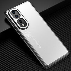 Funda Lujo Marco de Aluminio y Silicona Carcasa Bumper JL2 para Huawei Honor 80 Pro Flat 5G Plata