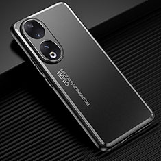 Funda Lujo Marco de Aluminio y Silicona Carcasa Bumper JL2 para Huawei Honor 90 5G Negro