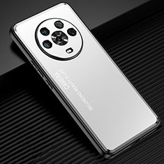 Funda Lujo Marco de Aluminio y Silicona Carcasa Bumper JL2 para Huawei Honor Magic4 5G Plata