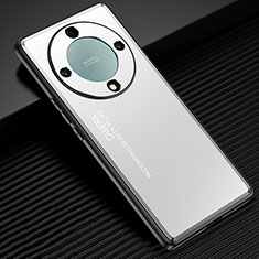 Funda Lujo Marco de Aluminio y Silicona Carcasa Bumper JL2 para Huawei Honor X9a 5G Plata