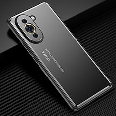 Funda Lujo Marco de Aluminio y Silicona Carcasa Bumper JL2 para Huawei Nova 10 Negro