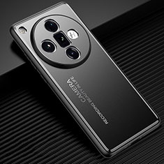 Funda Lujo Marco de Aluminio y Silicona Carcasa Bumper JL2 para Oppo Find X7 Ultra 5G Negro