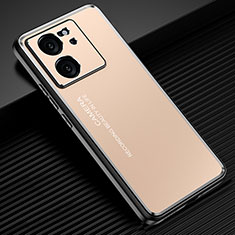 Funda Lujo Marco de Aluminio y Silicona Carcasa Bumper JL2 para Xiaomi Redmi K60 Ultra 5G Oro