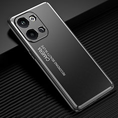 Funda Lujo Marco de Aluminio y Silicona Carcasa Bumper JL2 para Xiaomi Redmi Note 13 5G Negro